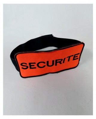 Brassard SECURITE elastiqué Orange/Noir