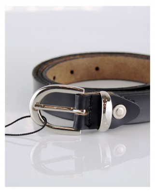 Ceinture cuir mixte noir