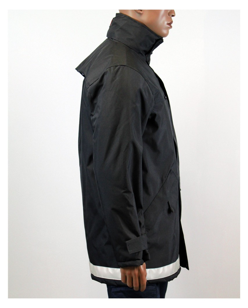 Parkas noirs flag Sécurité Dos et Poitrine + bande retro