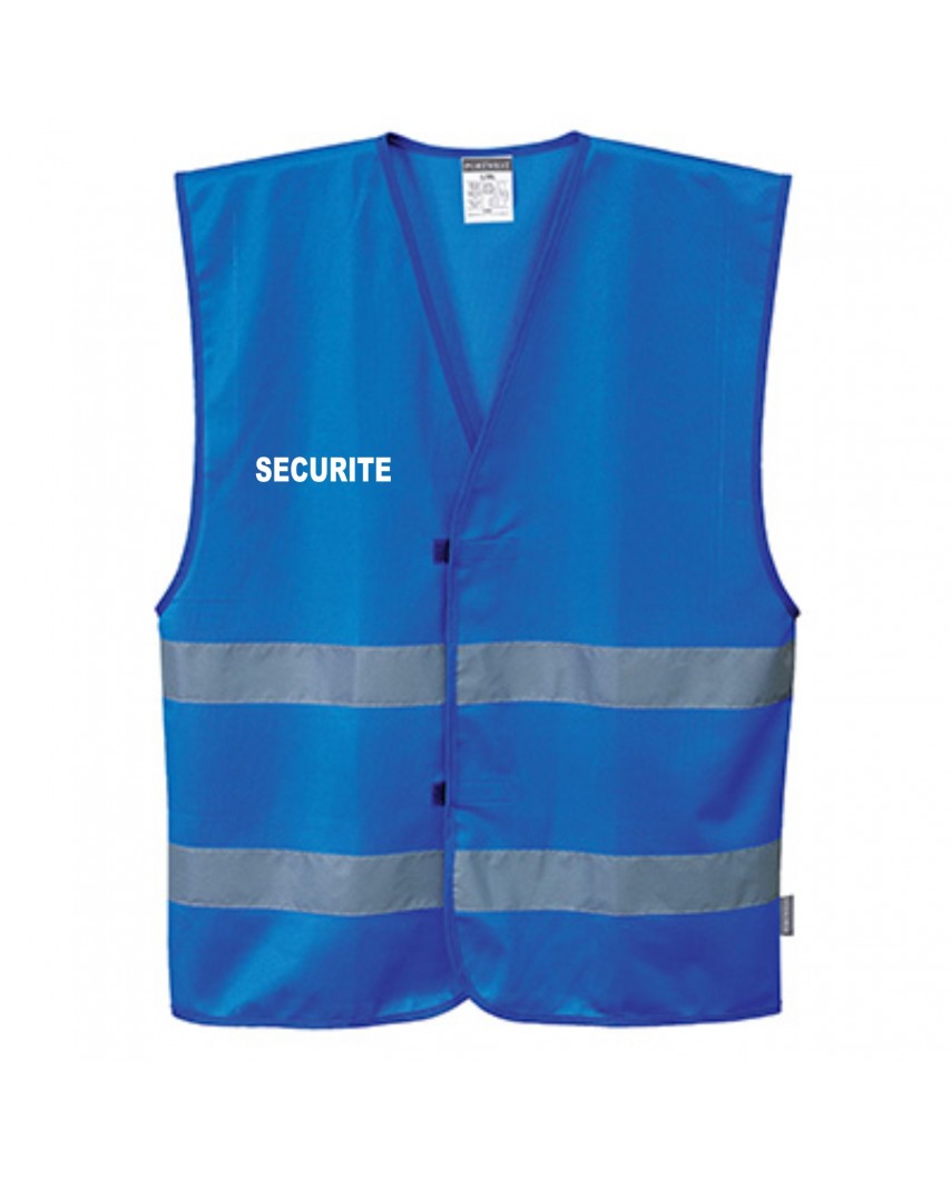 gilet fluorescent bleu