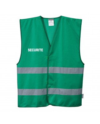 Gilet chasuble haute visibilité vert