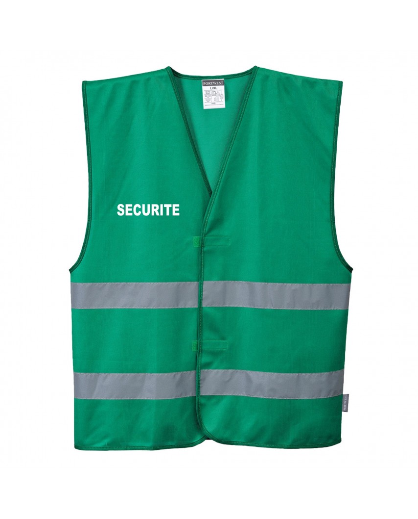 gilet de sécurité vert fluo