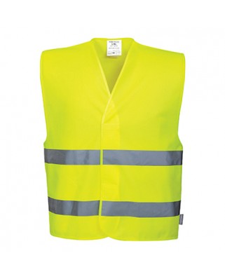 Gilet chasuble Jaune face