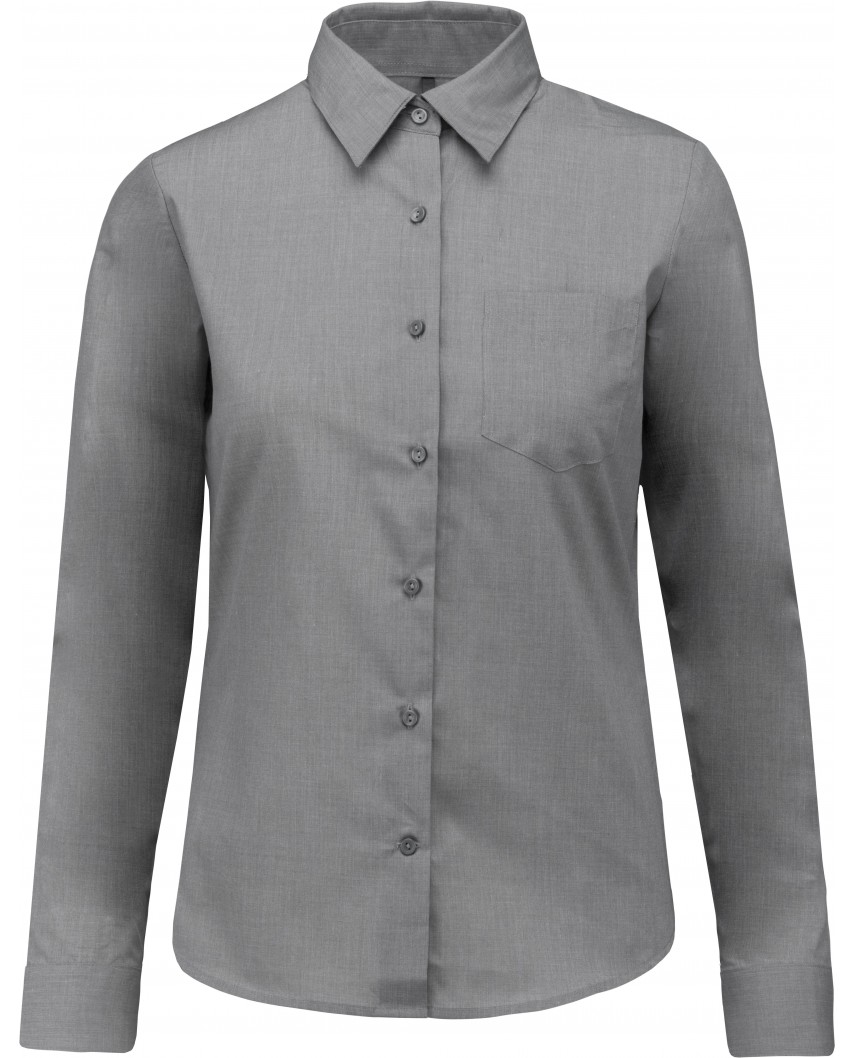 Chemise femme manches longues Gris clair Storm