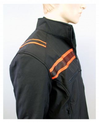 Soft shell inter bande Noir Orange